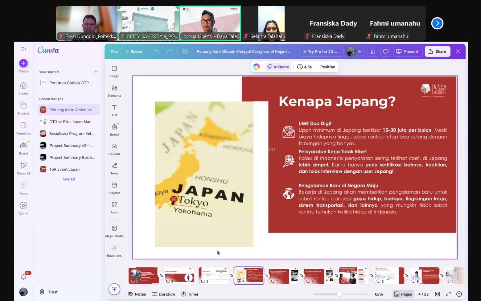 Webinar Peluang Bekerja di Jepang: Memperkenalkan Kesempatan Karir Internasional untuk Mahasiswa dan Alumni Poltekkes Kemenkes Maluku